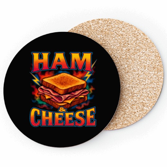 Ham And Cheese Sandwich Favorite Food Weird 90s Coasters