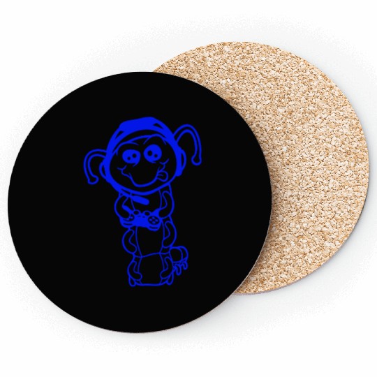 Gamer caterpillar nerd gaming controller consol Coasters