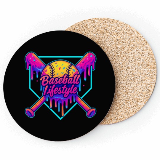 Baseball Lifestyle Apparel Youth Baseball Drip Ice Coasters
