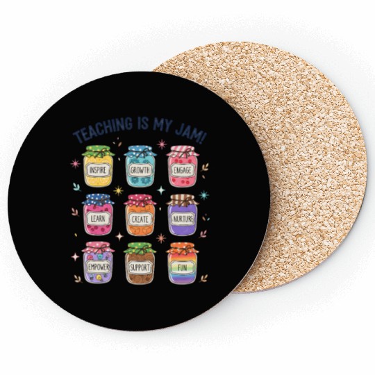 Teaching Is My Jam Cute Teacher Appreciation Coasters