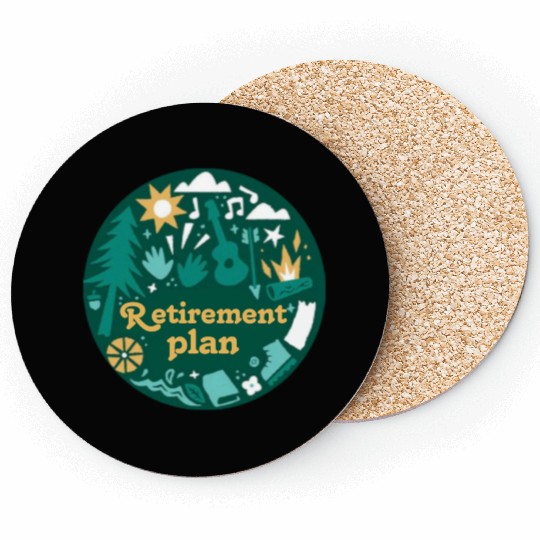 Retirement Plan Nature Escape Design Coasters