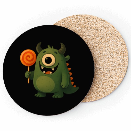 Whimsical Monster with Lollipop Coasters