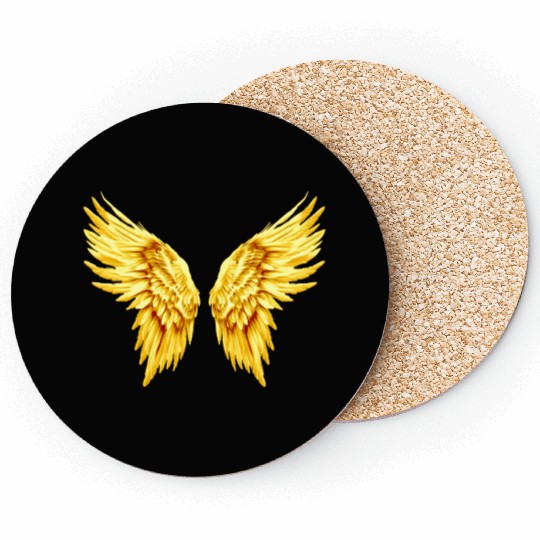 Golden Angel Wings  Coasters