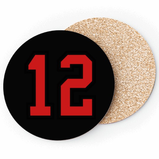 12 sports jersey football number Coasters