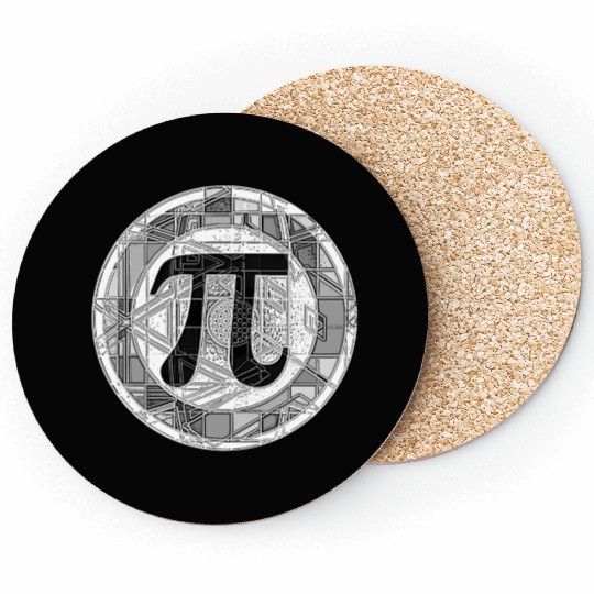 Pi Day Symbol Round Coasters