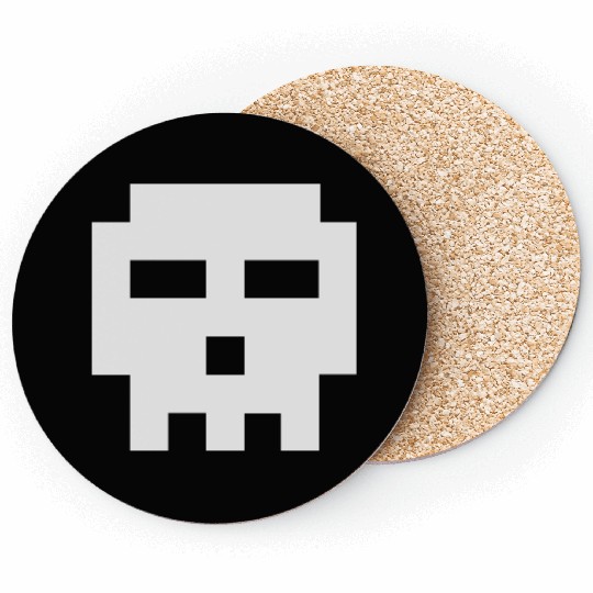 Scott Pilgrim 8-bit Skull Vector Coasters