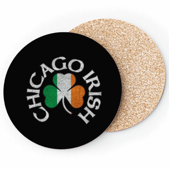 Chicago Irish Shamrock Apparel Coasters