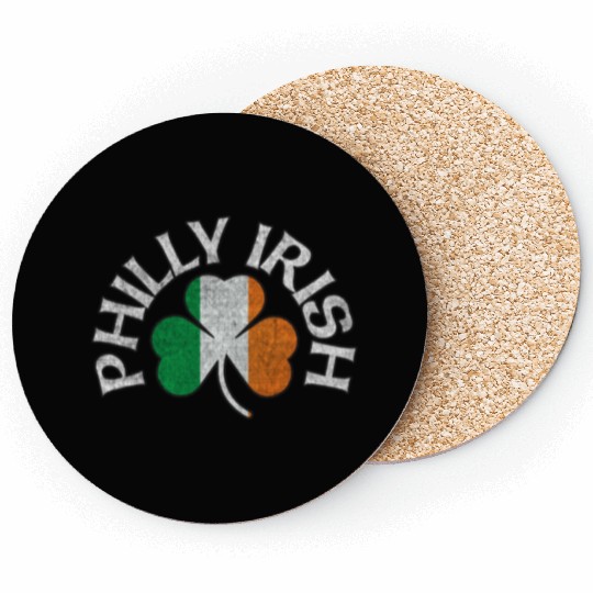 Philly Irish Shamrock Flag Apparel Coasters