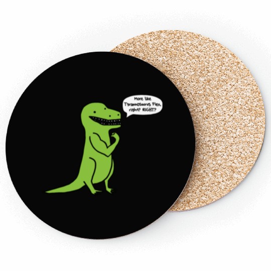 Funny gym t-rex Coasters