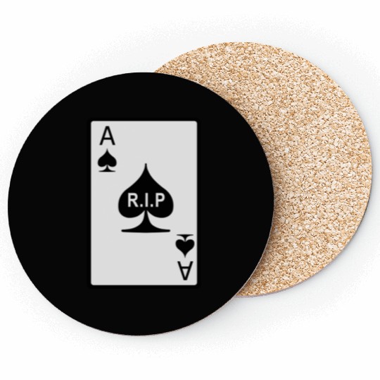 Rest in Peace Ace of Spades Coasters