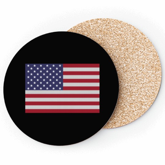 Independence Day cross-stitch american flag Coasters