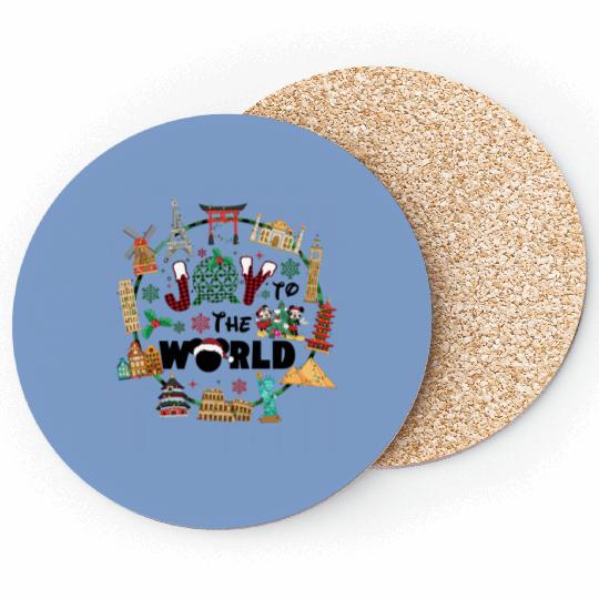 Epcot Christmas Coasters, Joy to the World, Disney Christmas