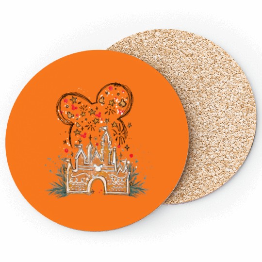 Disney Gingerbread Castle Coasters