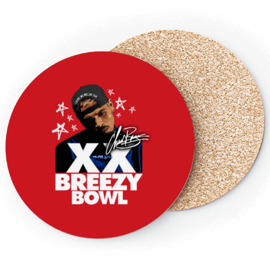 Breezy Bowl XX Coasters, Chris Brown 2025 Concert Merch