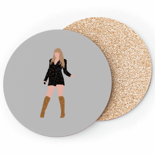 TaylorSwift Eras Tour the Man Black Outfit art Active Coasters