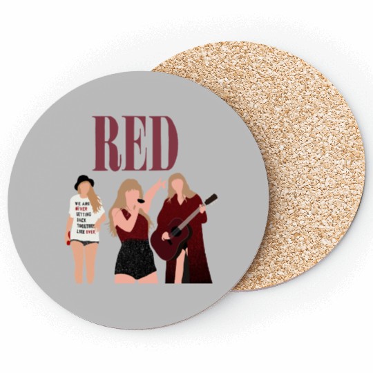 taylorswift red eras tour art Coasters