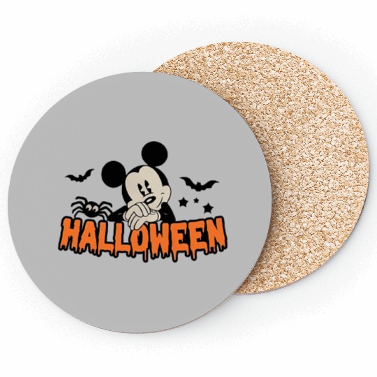 Discover Disney Halloween Coasters, Halloween Matching Coasters, Halloween Mickey Minnie Coasters