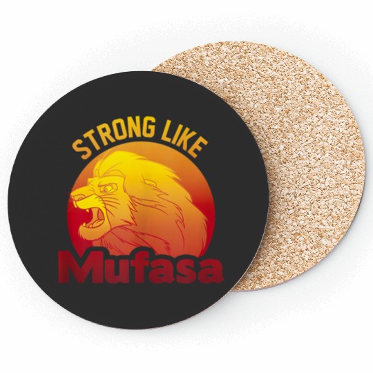Disneyss The Lion King Strong Like Mufasa Sunset Logo Coasters