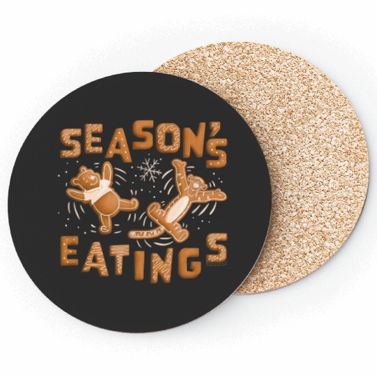 Disneyss Winnie The Pooh Tigger Gingerbread Seasons Eatings Coasters