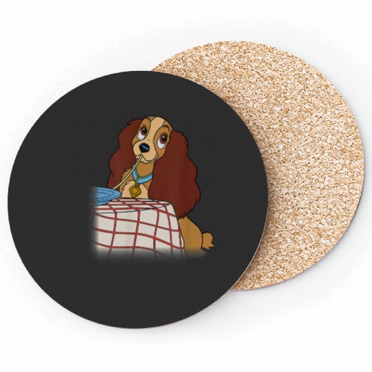 Disneyss Lady And The Tramp Iconic Spaghetti Scene Lady Side Coasters