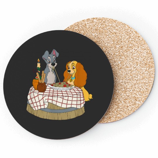 Disneyss Lady And Tramp Bella Notte Spaghetti Coasters
