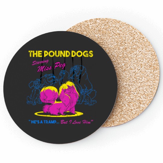 Disneyss The Lady And The Tramp Miss Peg Neon Portrait Coasters