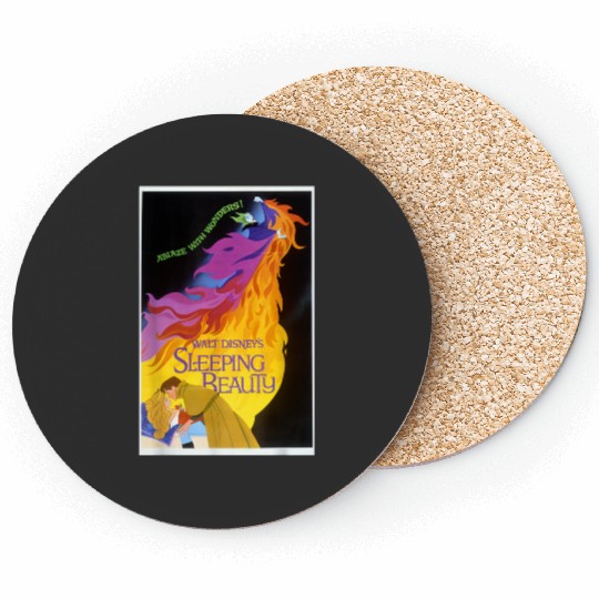 Disneyss Sleeping Beauty Classic Vintage Movie Poster Coasters