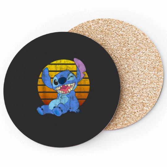 Disney Lilo Stitch Sunset Portrait Coasters