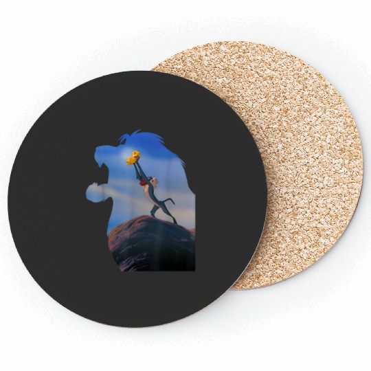Disney Lion King Mufasa Silhouette Pride Rock Rafiki Simba Coasters