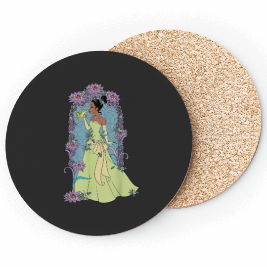 Disneyss The Princess And The Frog Tiana Profile Stained Glass Coasters