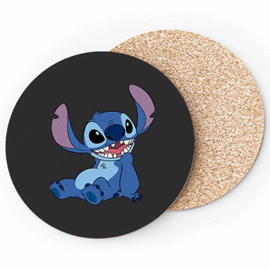 Disney Lilo & Stitch Happy Stitch Pocket Logo Coasters