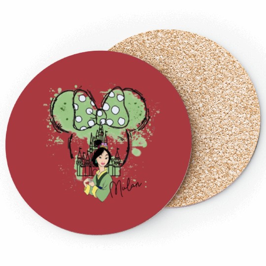 Mulan Princess Coasters, Disney Mulan Princess Coasters, Disney Princess Coasters, Disney Mulan Coasters
