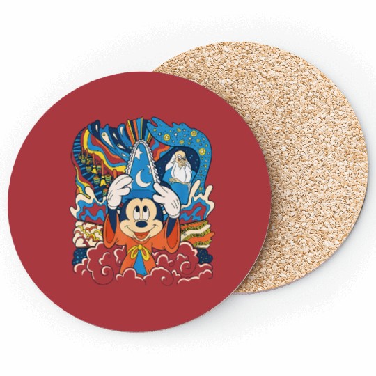Disney Fantasia Sorcerer Mickey Stay Magical Coasters, Fantastic Disney Hollywood Studio