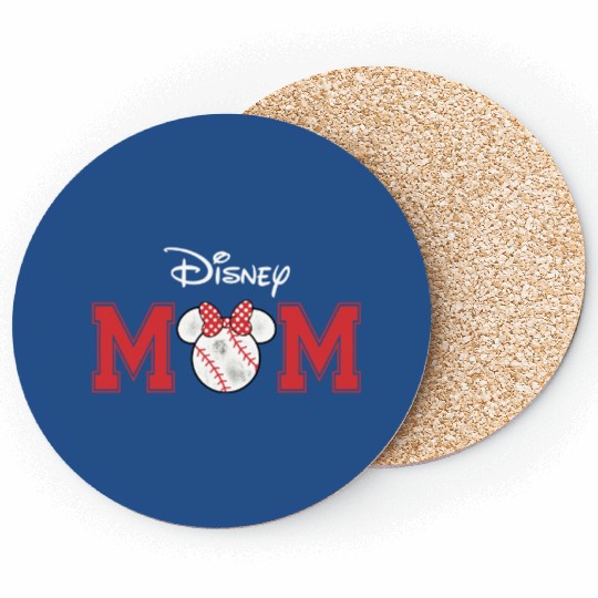 Disney Baseball Mom Coasters, Minnie Best Mom Ever Coasters, Mom Coasters