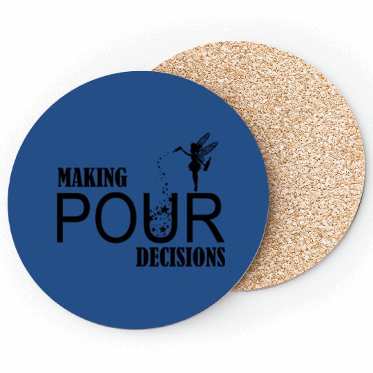 Making Pour Decision Coasters, Funny Disney Beer Coasters, Drinking Around The World Coasters