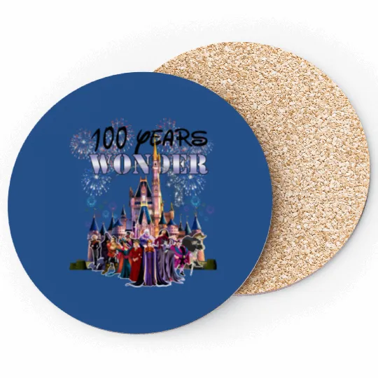 100th Disney Villians Coasters, Disney 100 Years of Wonder Coasters, Disney 100th Coasters