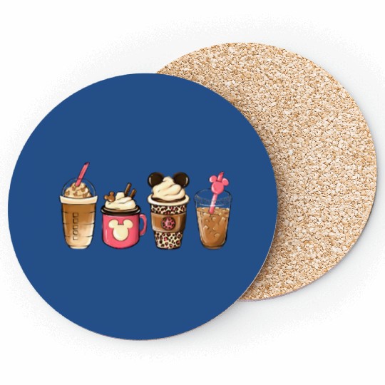 Disney Snacks Coffee Coasters, Disney Snacks Coasters, Disney Vacation Coasters, Disneyland Travel Coasters