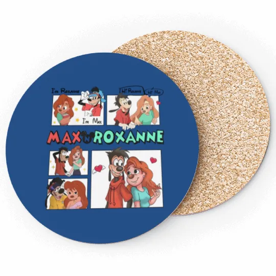 Disney A Goofy Movie Couples Coasters, Max And Roxanne Coasters