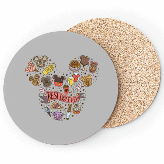 B.est Day Ever Coasters - Disney Trip Coasters - Cute Disney For The Snacks Coasters