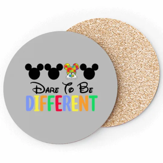 Autism Minnie Mouse Coasters, Disney Autism Mom Coasters, Mommy And Me Autism Awareness