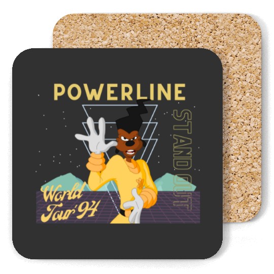Disney Powerline World Tour 94 Coasters 4 | Disney Coasters | A Goofy Movie Coasters | Unisex | Anime Manga Vintage