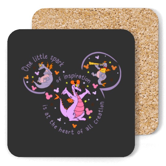 Figment Inspiration Coasters, Disney Figment Coasters, Purple Dragon Coasters, Disney Trip Coasters