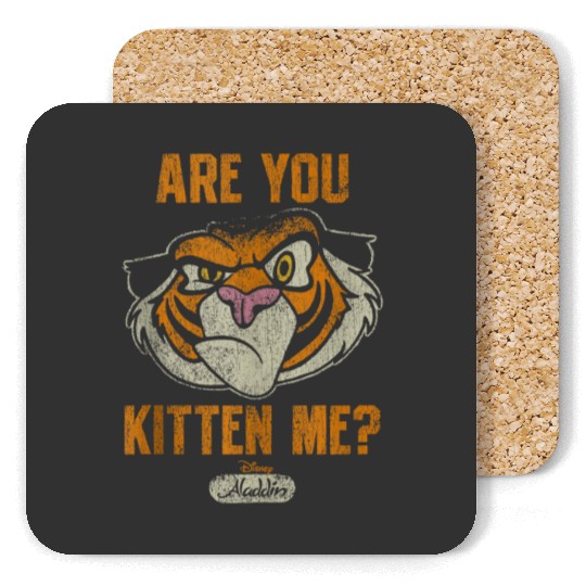 Disney Aladdin Rajah Are You Kitten Me Faded Por Coasters