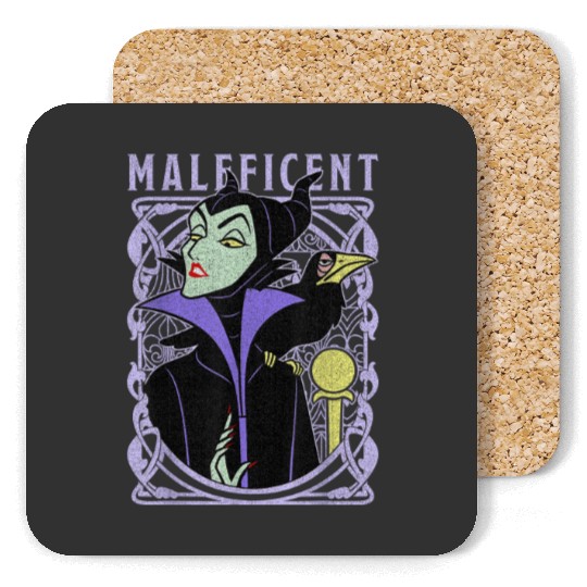 Disney Sleeping Beauty Maleficent Old School Pos Coasters