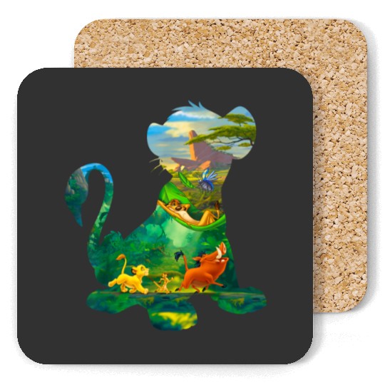 Disney Lion King Simba Silhouette Graphic T 4693 Coasters