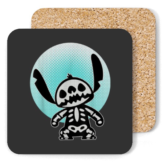 Discover Disney Stitch Skeleton Halftone Coasters