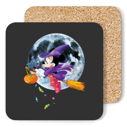 Discover Disney Minnie Mouse Halloween Moonlight Broomsti Coasters