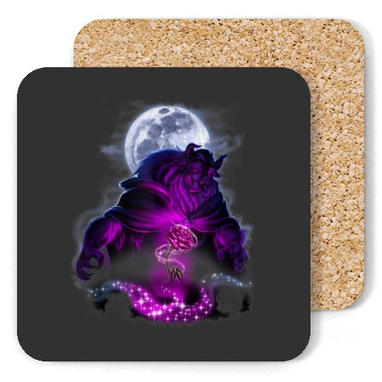 Discover Disney Beauty And The Beast Purple Hue Moonlit P Coasters
