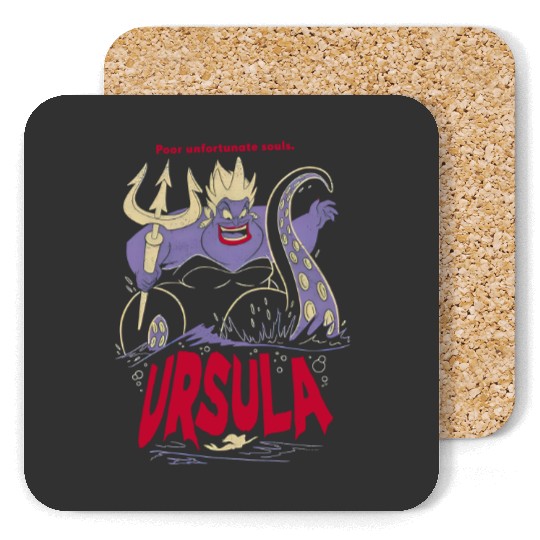 Disney The Little Mermaid Ursula Graphic Coasters , Disneyland Family Party Gift Coasters, Disneyland Family Party Gift Coasters
