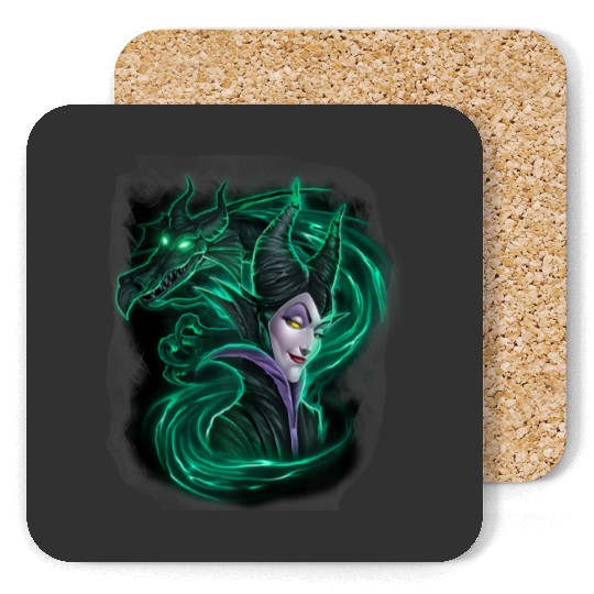 Disney Sleeping Beauty Maleficent Green Dragon P Coasters